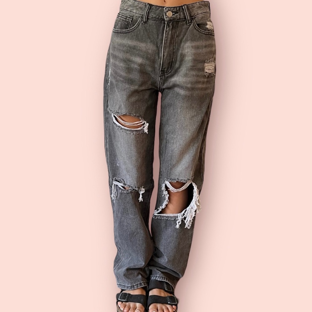 High waist boyfriend jeans